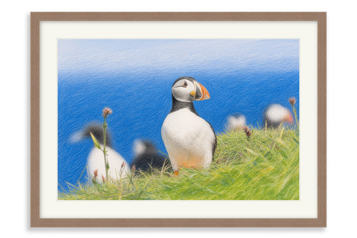 Walnut Frame  A4 -  21 x 29.7 cm (+£130.00)